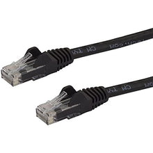 Load image into Gallery viewer, StarTech.com 12ft CAT6 Ethernet Cable - Black CAT 6 Gigabit Ethernet Wire -650MHz 100W PoE RJ45 UTP Network/Patch Cord Snagless w/Strain Relief Fluke Tested/Wiring is UL Certified/TIA (N6PATCH12BK)
