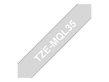 Load image into Gallery viewer, Brother P-touch TZEMQL35 Label Roll 12 mm x 5 m Laminated Grey / White Matt
