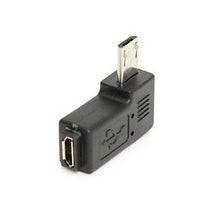 Load image into Gallery viewer, 9mm Long Connector 90 Degree Left Angled Micro USB 2.0 5Pin Male to Female Extension Adapter
