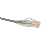 Unirise Usa Clearfit Slim Cat6 Patch Cable, Snagless, Gray, 3ft CS6-03F-GRY