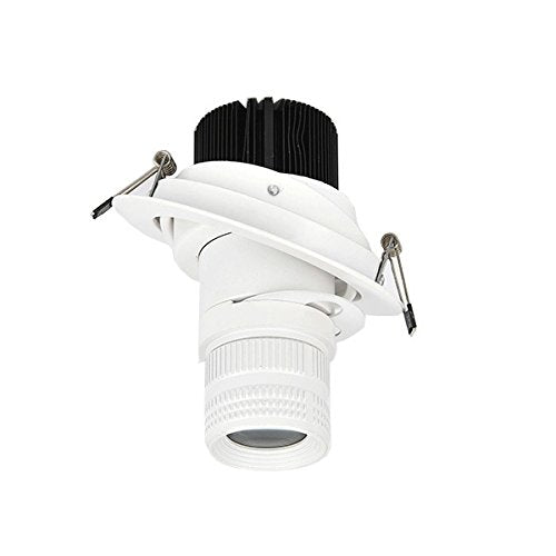 LUMINTURS 20W COB LED Ceiling Picture Spot Wall Project Focus Lamp Adjustable Fixture Light White-Finish Pure White