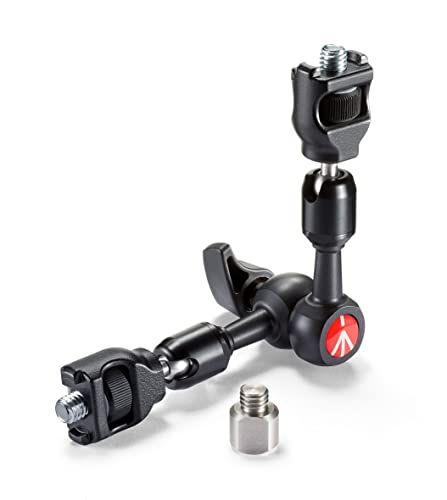 Manfrotto 244MICRO-AR Arm Micro with Anti-Rotation attachments and 3/8 inch Adapt, Black