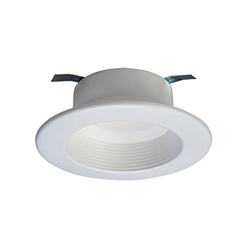 HALO RL460WH950 Rl Recessed Lighting Integrated Led Retrofit Downlight Baffle Trim with 90 CRI, 5000K Daylight, 4 In, White