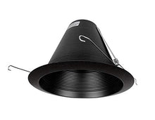 Load image into Gallery viewer, NICOR Lighting 6 inch Black Airtight Recessed Cone Baffle Trim, Fits 6 inch Housings (17550ABK)
