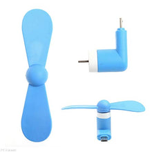 Load image into Gallery viewer, LAAT Mini USB Fan Micro Phone Portable Electric Fan for Android (Blue)
