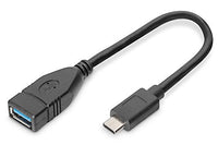 Assmann USB 3.0 SuperSpeed OTG Adapter Cable USB C M (Plug)/USB A F (Jack) 0,15m