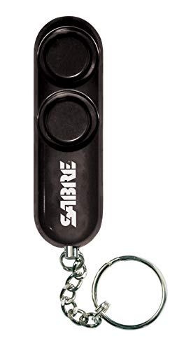 SABRE Self-Defense Safety LOUD Dual Siren PA-01 Key Ring, 120dB, Audible Up To 1,280 Feet (390 Meters), Simple Operation, Reusable, One Size, Black Personal Alarm