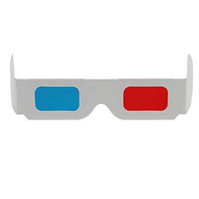 Load image into Gallery viewer, 50 Pairs - FLAT- 3D Glasses Red and Cyan WHITE Frame Anaglyph Cardboard (Set of 50)
