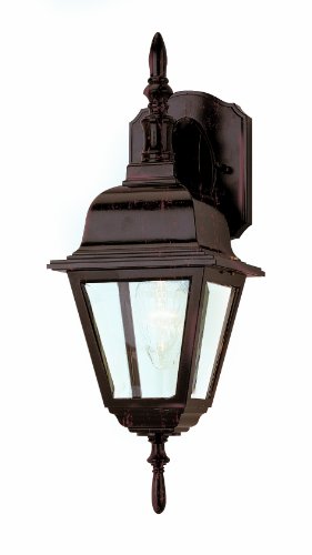 Trans Globe Imports 4411 RT Traditional One Light Wall Lantern from Argyle Collection in Bronze/Dark Finish, 6.75 inches