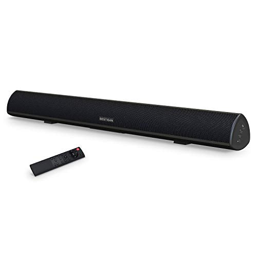BESTISAN 80 Watt Soundbar, Sound Bars for TV of Home Theater System (Bluetooth 5.0, HDMI, 34 inch, DSP Audio, Strong Bass, Wireless Wired Connections, Bass Adjustable, Wall Mountable)