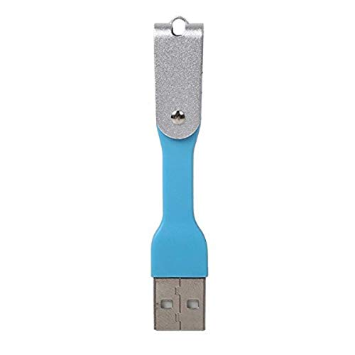 MaximalPower Micro-USB to USB Key Chain Cable for Smartphones - Retail Packaging - Blue