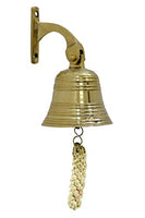 Brass Nautical Brass Bell Ship Bell Doorbell Small Bell US Navy Clock Indian Bells Hanging Bell Brass Bell for Sale Wall Mounted Bell (3 Inch Dia)