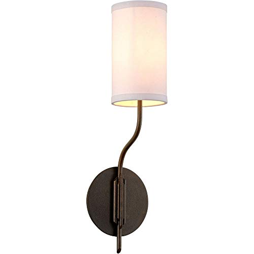 Troy Lighting B6171 Juniper - One Light Wall Sconce, Bronze Finish with Off-White Shade
