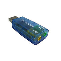 FASEN USB 2.0 Mic Speaker Audio Headset Microphone 3.5mm Jack Converter Sound Card Adapter , Blue