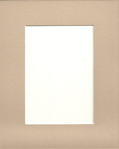 16x20 Tan Picture Mat with White Core Bevel Cut for 11x14 Pictures