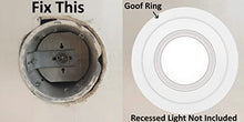 Load image into Gallery viewer, 25 Pack Gloss White Goof Trim Ring for 6&quot; Inch Recessed Can Lighting Down Light, Outer Diameter 8 Inches, Inner Diameter 5.8 Inches
