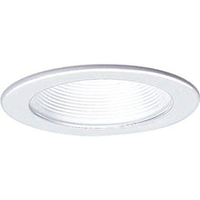 Load image into Gallery viewer, Progress Lighting P8044-28 Transitional One Light Step Baffle Trim Collection in White Finish, 5-Inch Diameter
