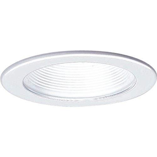 Progress Lighting P8044-28 Transitional One Light Step Baffle Trim Collection in White Finish, 5-Inch Diameter