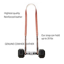 Load image into Gallery viewer, CANPIS CP008 Camera Shoulder Neck Strap compatible with Canon Nikon Leica Fuji Sony Olympus etc. Brown Color, Adjustable Length, Slim with Flocking Comfortable Pad
