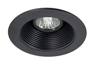 NICOR Lighting 4 inch Black Recessed Baffle Trim for MR16 Bulb (14002BK)