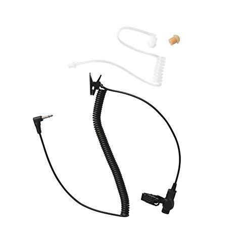 maxtop ARP35-35L Clear Coil Acoustic Ear Tube Receiving Only Earphone with 3.5mm Plug for Speaker Microphone