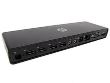 Load image into Gallery viewer, HP USB 3.0 Port Replicator USB 2.0 Port Replicator, 690650-001 (USB 2.0 Port Replicator, Wired, USB 2.0, 10,100 Mbit/s, Black, 219.5 mm, 70.2 mm)
