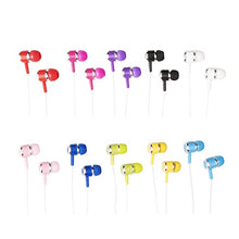 Load image into Gallery viewer, JustJamz Marbles Colorful Earbud Headphones in Bulk 3.5mm Earbuds for Kids and Adults Assorted Colors 100 Pack
