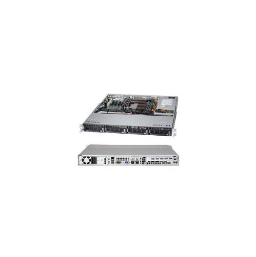 Supermicro SuperServer SYS-6017B-MTLF Dual LGA1356 350W 1U Rackmount Server Barebone System (Black)