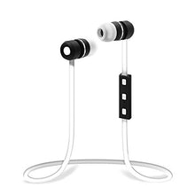 Load image into Gallery viewer, Bluetooth Wireless Sports Earbuds w/in-line Microphone, Control Buttons, White, CableWholesale

