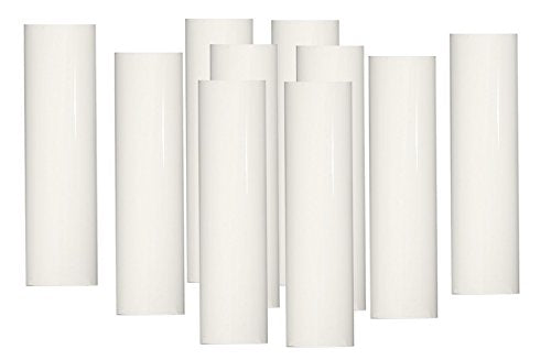 Lighthouse Industries Set of 10 pc 4-1/2 Inch Tall White Candelabra Base Thin 3/4