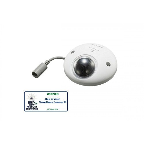 FHD network camera, Exmor CMOS sensor, SD card slot (up to 32GB), View-DR (90dB wide dynamic range), 113 horizontal viewing angle, xDNR, image stabilizer, built-in microphone, RJ45 connector, IK10, I