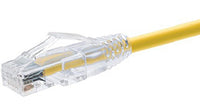 Unirise, USA Clearfit Slim Cat6 Patch Cable, Snagless, Yellow, 10ft CS6-10F-YLW