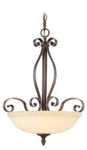 Load image into Gallery viewer, Livex Lighting 6168-58 Traditional Three Light Inverted Pendant from Manchester Collection Dark Finish, Imperial Bronze
