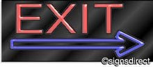Load image into Gallery viewer, &quot;EXIT&quot; Neon Sign w/Right Arrow
