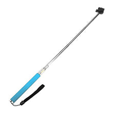 Load image into Gallery viewer, Maximal Power CA GP MONOPOD(BL)+Tripod Holder(L) Telescoping Extendable Pole Handheld Monopod Pole Arm Plus Tripod Mount Adapter for Gopro iPhone Samsung Galaxy (Blue)
