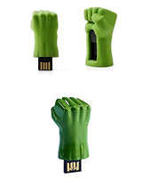 2.0 Metal Green Hulk Fist Hand Super Hero 64GB USB External Hard Drive Flash Thumb Drive Storage Device Cute Novelty Memory Stick U Disk Cartoon