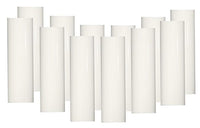 Lighthouse Industries Set of 12 pc 3-1/2 Inch Tall White Candelabra Base Thin 3/4