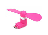 LAAT Mini USB Fan Micro Phone Portable Electric Fan for Android (Pink)
