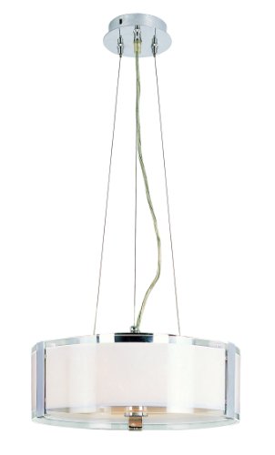 Trans Globe Lighting Trans Globe Imports 2092 PC Contemporary Modern Three Light Pendant from Halo Collection Finish, 13.75 inches, Polished Chrome