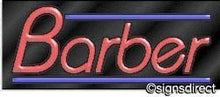 Load image into Gallery viewer, &quot;Barber&quot; Neon Sign : 382, Background Material=Black Plexiglass
