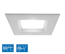 Load image into Gallery viewer, NICOR Lighting 6 inch White Square LED Recessed Downlight in 3000K (DQR6-10-120-3K-WH-BF)
