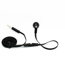 Load image into Gallery viewer, Flat Wired Headset Mono Handsfree Earphone Mic Single Earbud Headphone [3.5mm] [Black] Compatible with OnePlus 6 - Samsung Galaxy Note9 J7 (2018) Refine - Verizon Ellipsis 8 7
