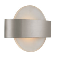 Alico Industries WS9020-10-15 Saturn 1-Light Wall Sconce, Chrome Finish with White Opal Glass Shade