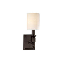 Load image into Gallery viewer, Hudson Valley Lighting 7501-OB Whitney - One Light Wall Sconce, Old Bronze Finish with Off-White
