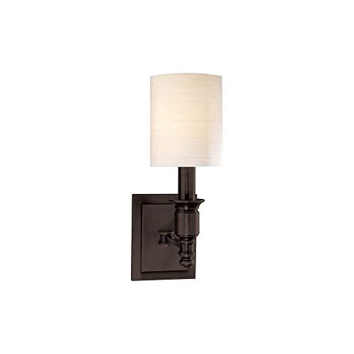 Hudson Valley Lighting 7501-OB Whitney - One Light Wall Sconce, Old Bronze Finish with Off-White