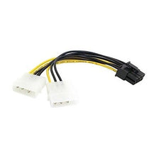 Load image into Gallery viewer, FASEN Dual Molex 4Pin IDE to 8 Pin PCI-E Power Lead Cable for Asus MSI VGA Video Graphic Card 0.15M 0.45FT
