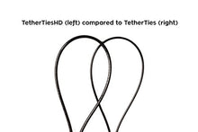 Load image into Gallery viewer, TetherTies Cable Tethers Black 5 Pack | Patent-Pending Pre-Assembled Adapter Tethers | Secure Your Computers Adapters &amp; Mac Dongles | Easy Installation | Free Crimping Tool
