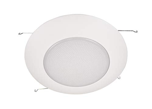 Nicor Lighting 6 Inch White Recessed Shower Trim With Albalite Lens (17505)