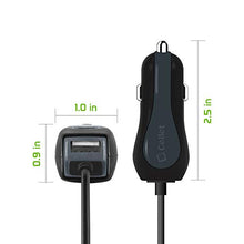 Load image into Gallery viewer, Cellet Fast Charging 2.4Amp Output Dual USB Car Charger with 4ft Long Micro USB Cable compatible for Samsung Galaxy Express Prime3, J3 Achieve, J3 Star, Amp Prime 3, J7 (2017), J7 Perx, J7 V,
