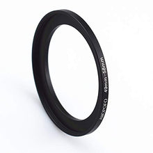 Load image into Gallery viewer, Metal Step Up Ring Adapter 49mm to 58mm Step-Up Lens Adapter Ring for Filters,Made of CNC Machined Space Aluminum with Matte Black Electroplated Finish
